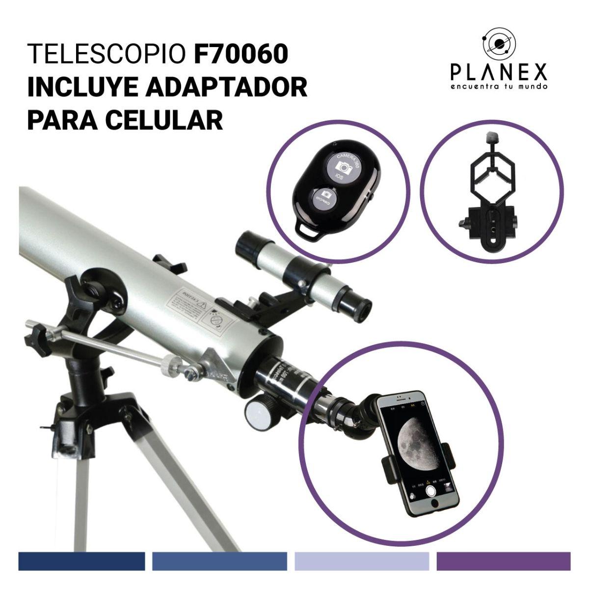 Telescopio Astronómico Monocular F70060 Planex + Soporte-3