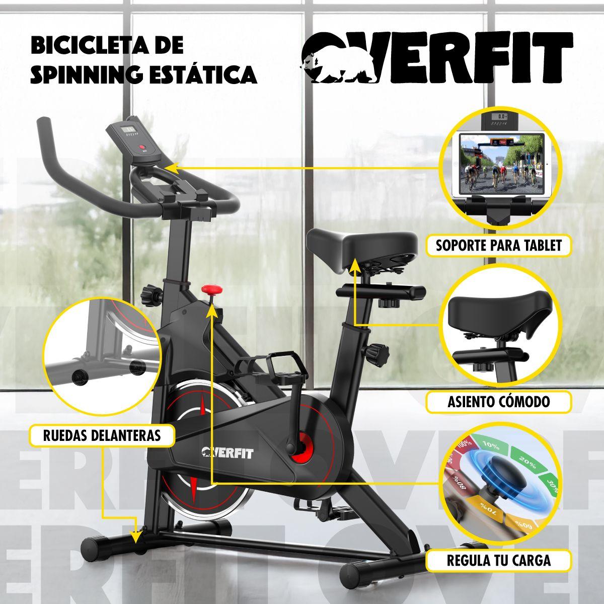 Bicicleta de Spinning Pro Overfit Estatica Fitness Gym 4 kg-2