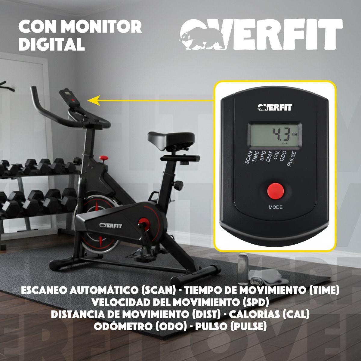 Bicicleta de Spinning Pro Overfit Estatica Fitness Gym 4 kg-5