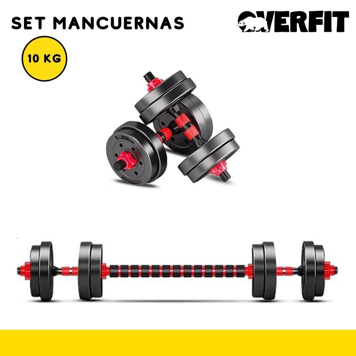 Set Mancuernas 10 kg Barra Ajustable -1