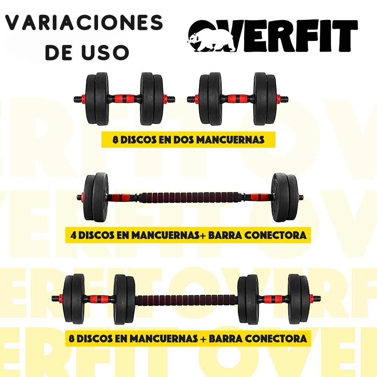 Set Mancuernas 10 kg Barra Ajustable -5