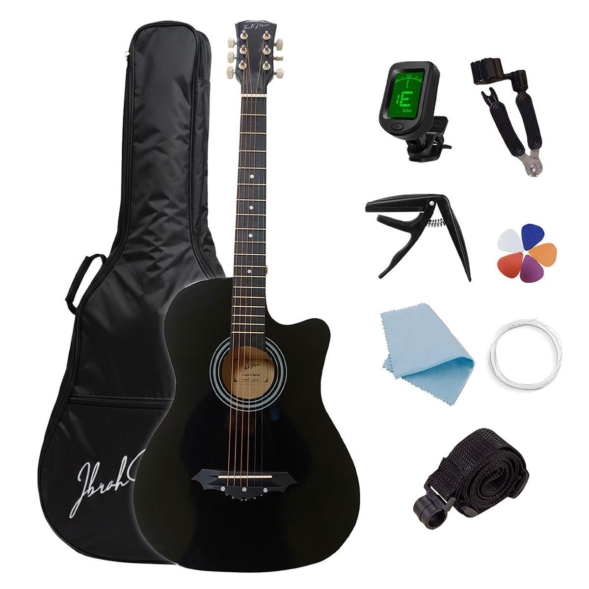 Guitarra Acustica Cutaway Ibrah Music 38 plgds + accesorios-0