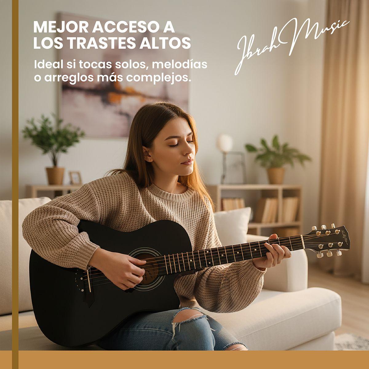 Guitarra Acustica Cutaway Ibrah Music 38 plgds + accesorios-7