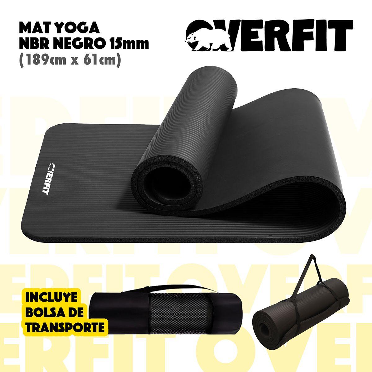 Mat Yoga Nbr 15mm Overfit Ejercicio Alfombra Antideslizante-6