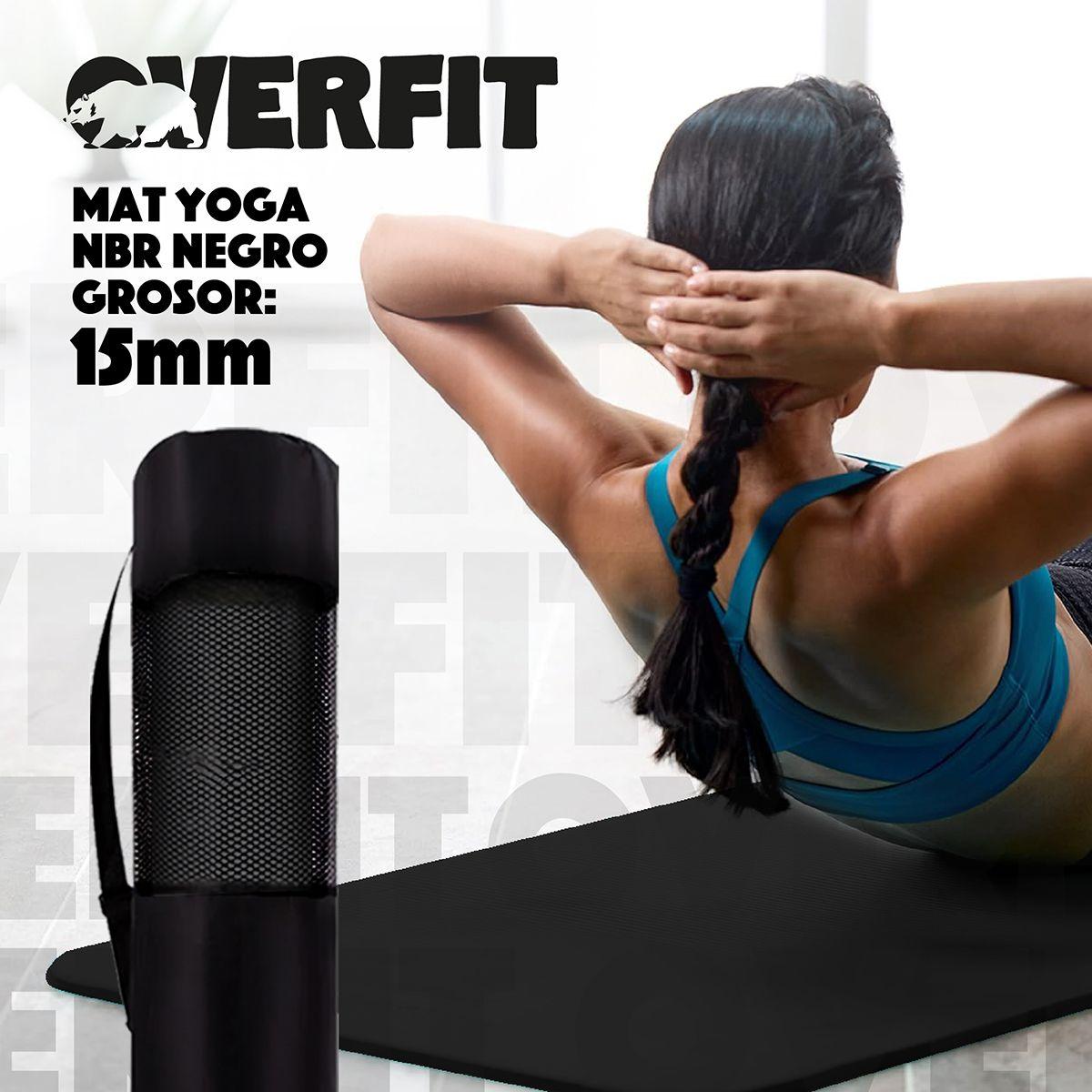 Mat Yoga Nbr 15mm Overfit Ejercicio Alfombra Antideslizante-9