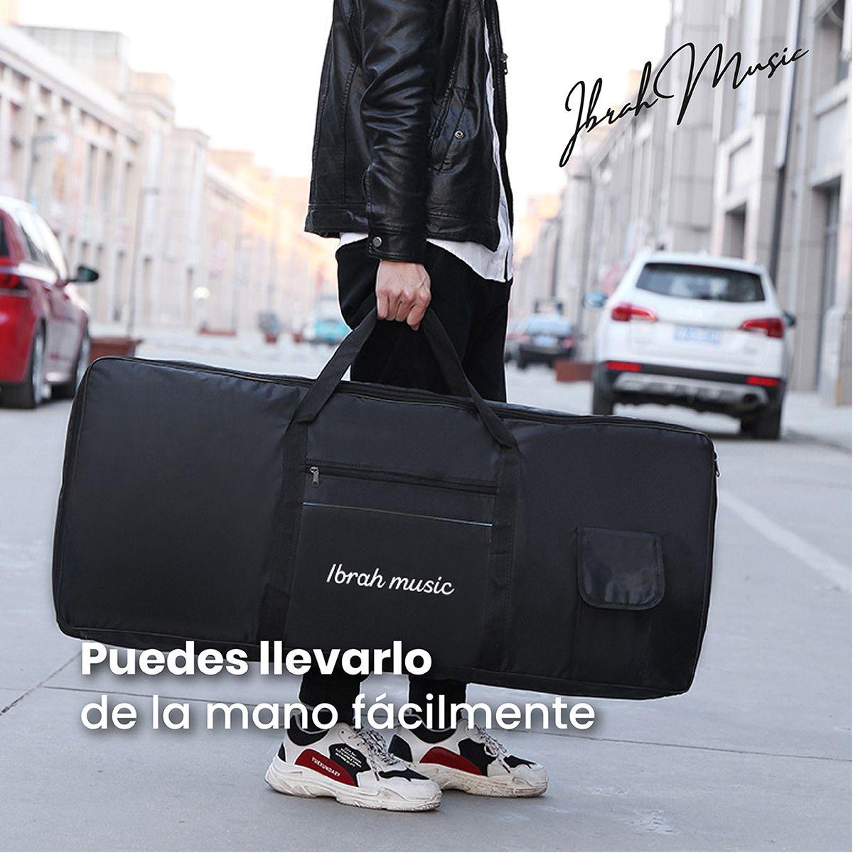 Teclado Musical 61 Teclas Ibrah Piano + Funda + Atril-5