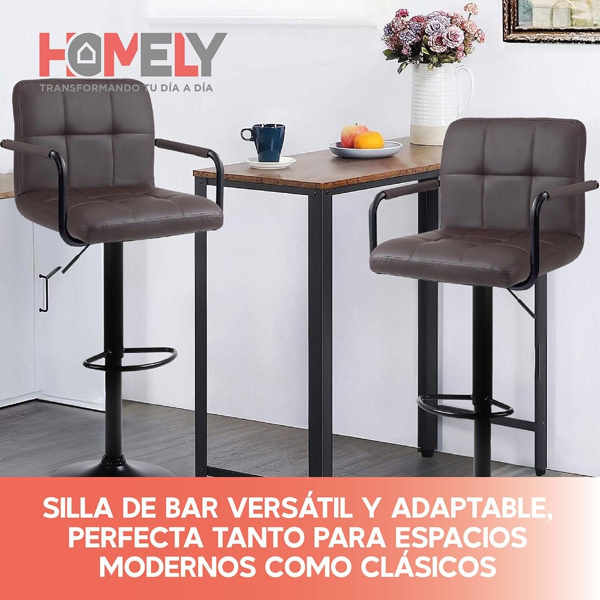 Pack x2 Sillas De Bar Piso Taburete Homely Comfort 61-81CM-7