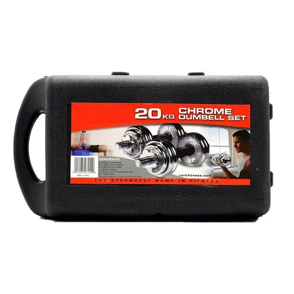 Set Mancuernas 20 Kg Cromadas Kit Mancuernas Profesional-6