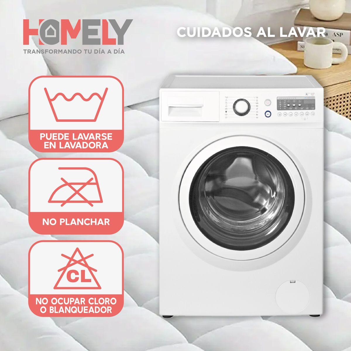 Topper Cubre Colchon 1.5 Plazas Homely Acolchado Premium-6