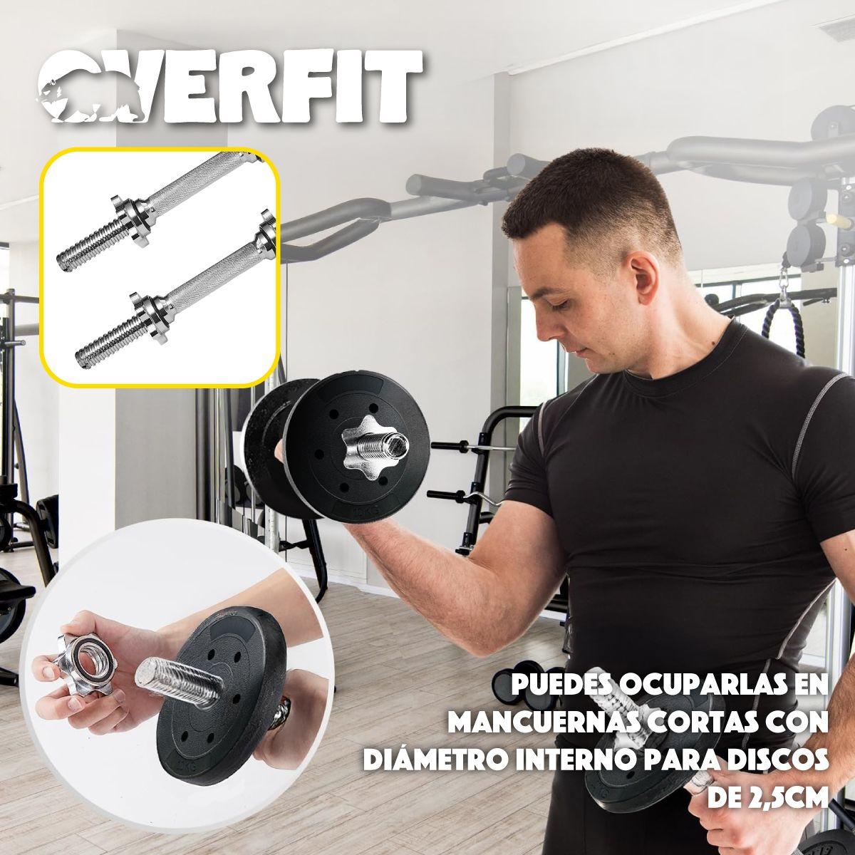 Par Discos Preolimpicos 10Kg Overfit PVC Set 2 Pesas Barra-5