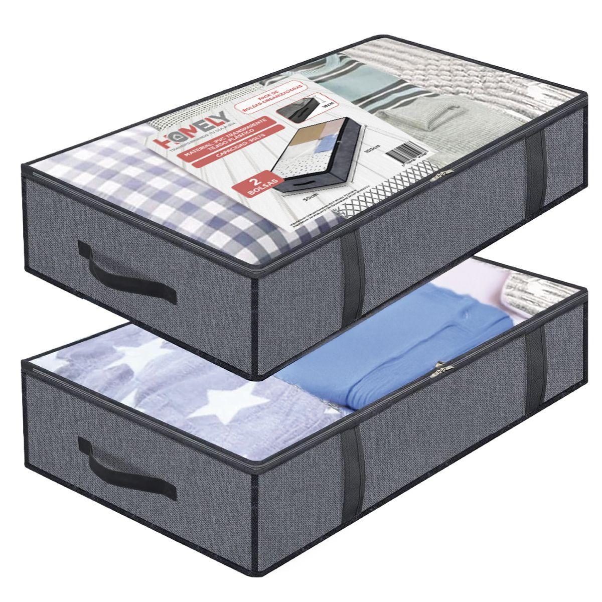 Bolsas Organizadoras Bajo Cama Homely Contenedor 90L Set X2-0