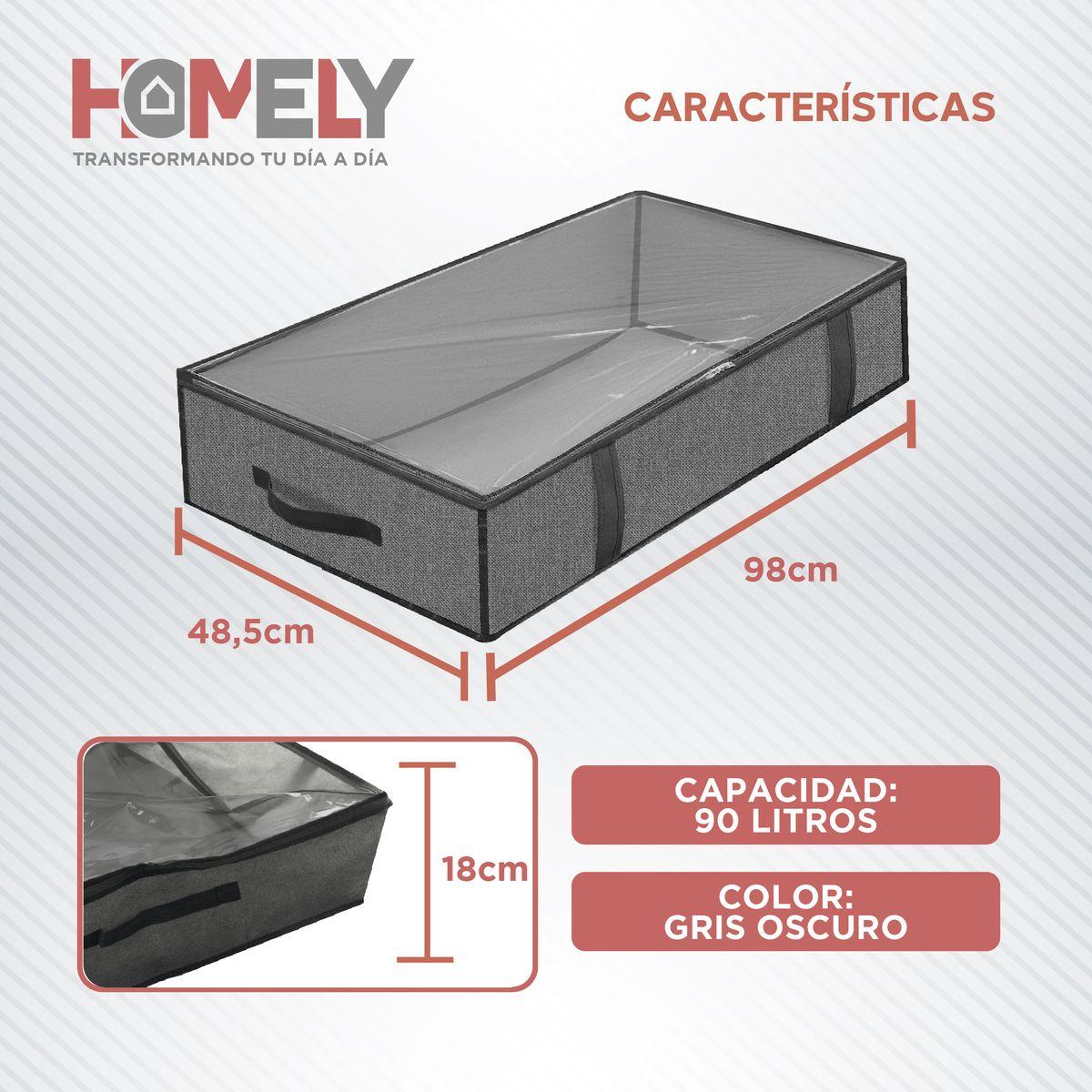 Bolsas Organizadoras Bajo Cama Homely Contenedor 90L Set X2-1