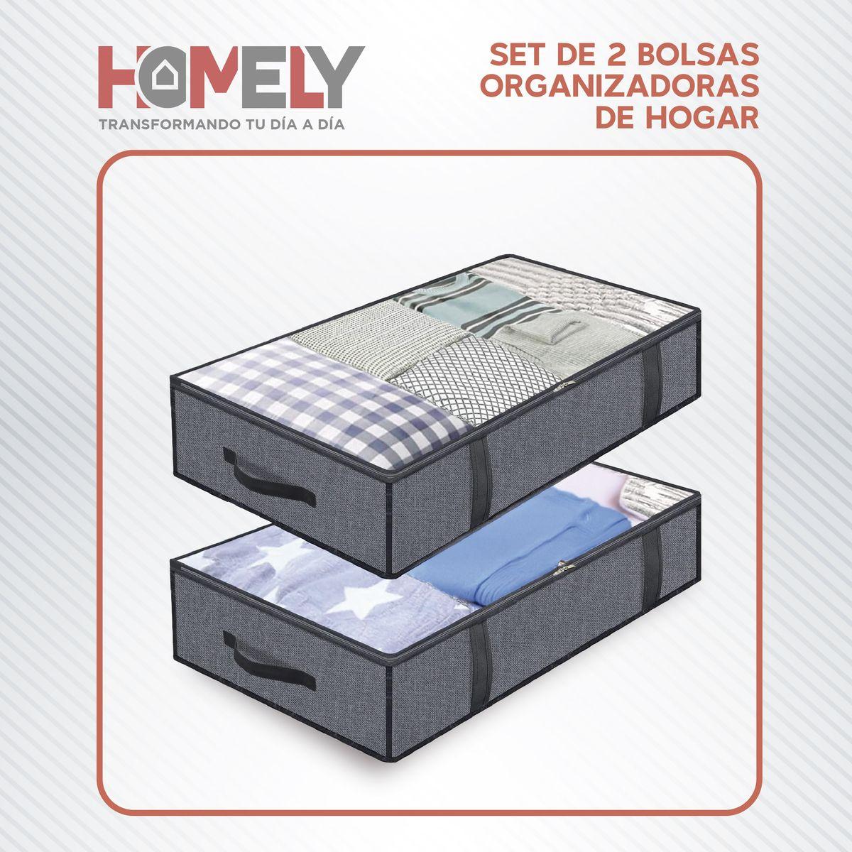 Bolsas Organizadoras Bajo Cama Homely Contenedor 90L Set X2-9