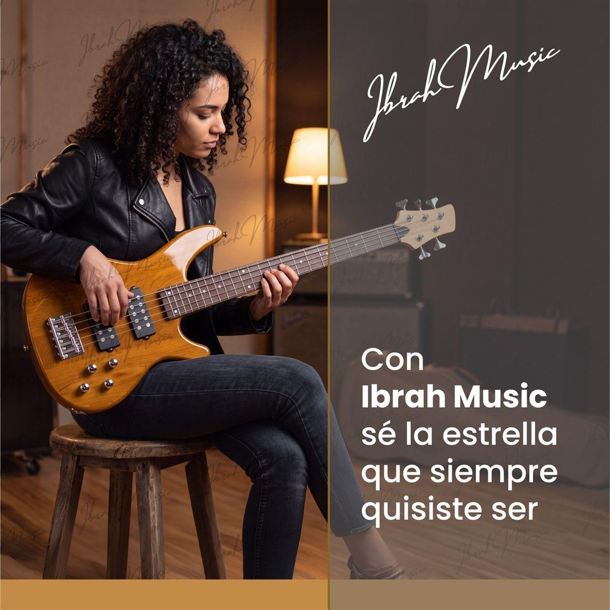 Bajo Electrico Ibrah Music Hb De 5 Cuerdas De Color Madera-9