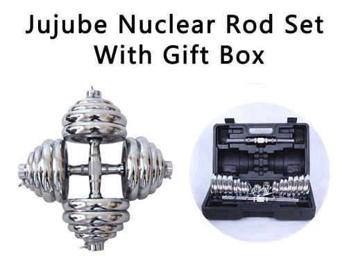 Set Mancuernas Cromadas 30kg Fitness Pesas Peso Regulable-2