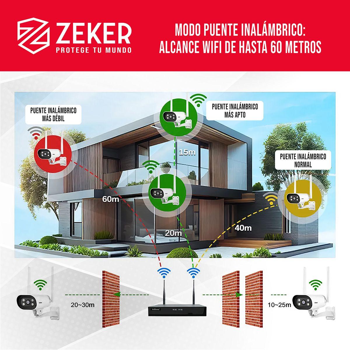 Kit Nvr Camaras Zeker Seguridad 1080p FHD + Disco Duro 500gb-4