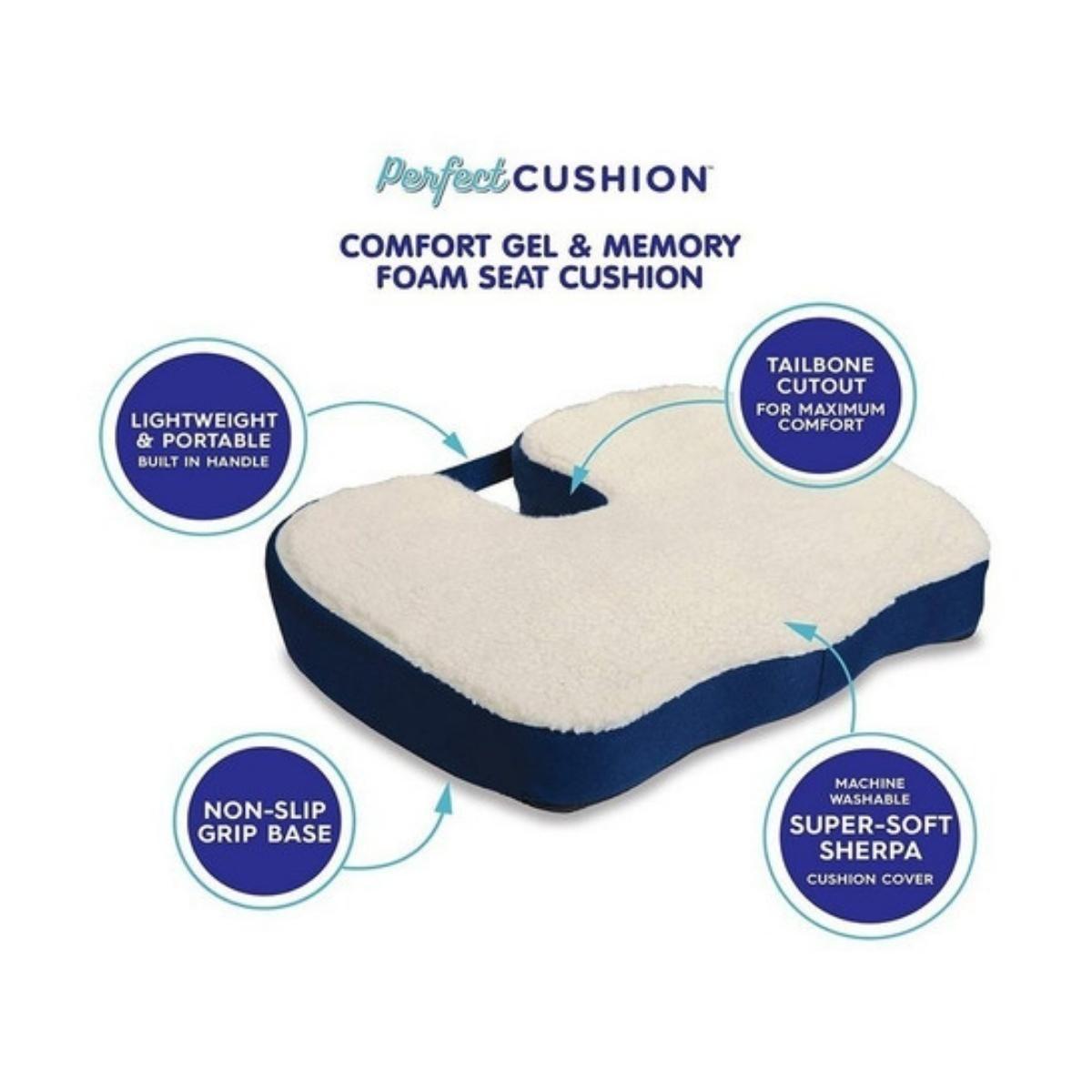 Cojín Viscoelástico Lumbar Coxis Para Sentarse De Gel-2