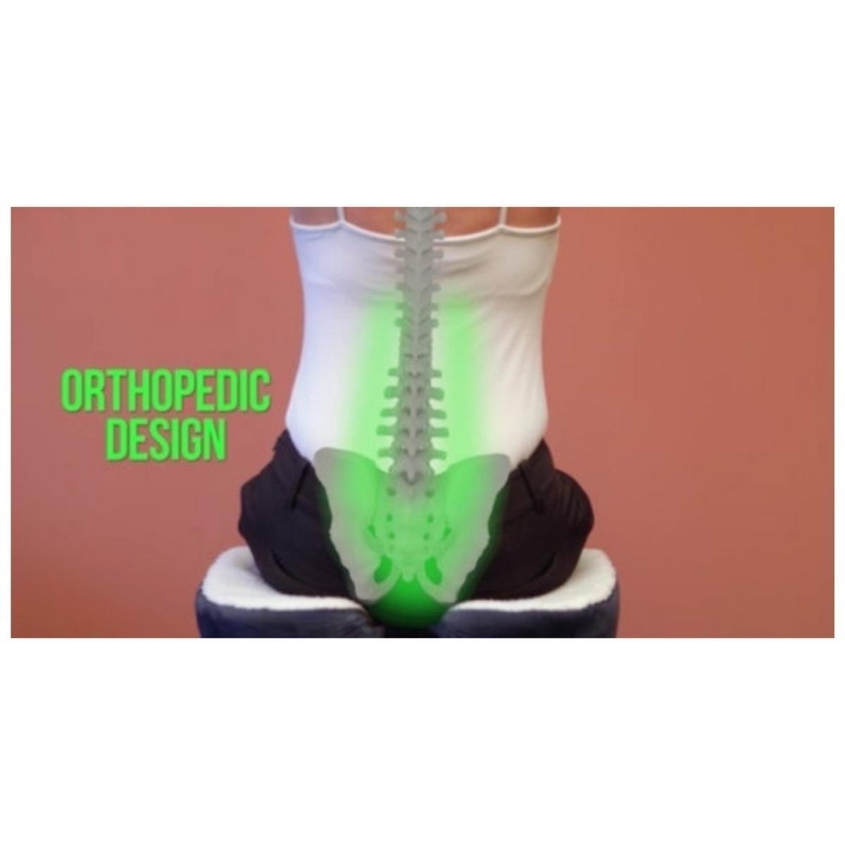 Cojín Viscoelástico Lumbar Coxis Para Sentarse De Gel-3