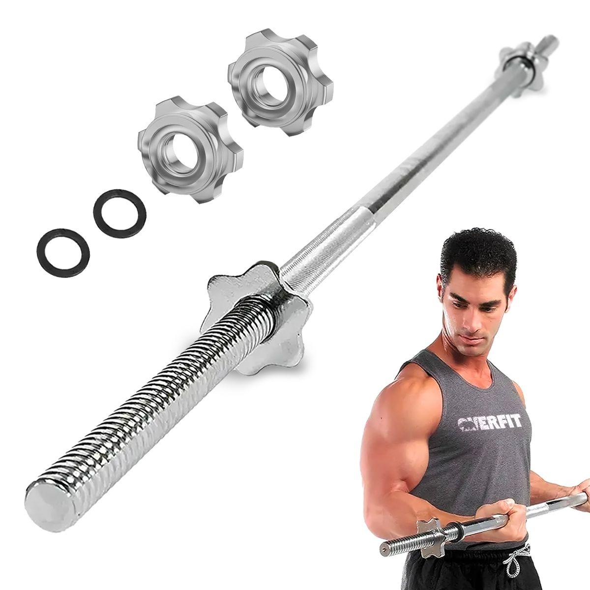 Barra Preolimpica Recta 4.2 kg Overfit 120Cm Cromada Fitness-0
