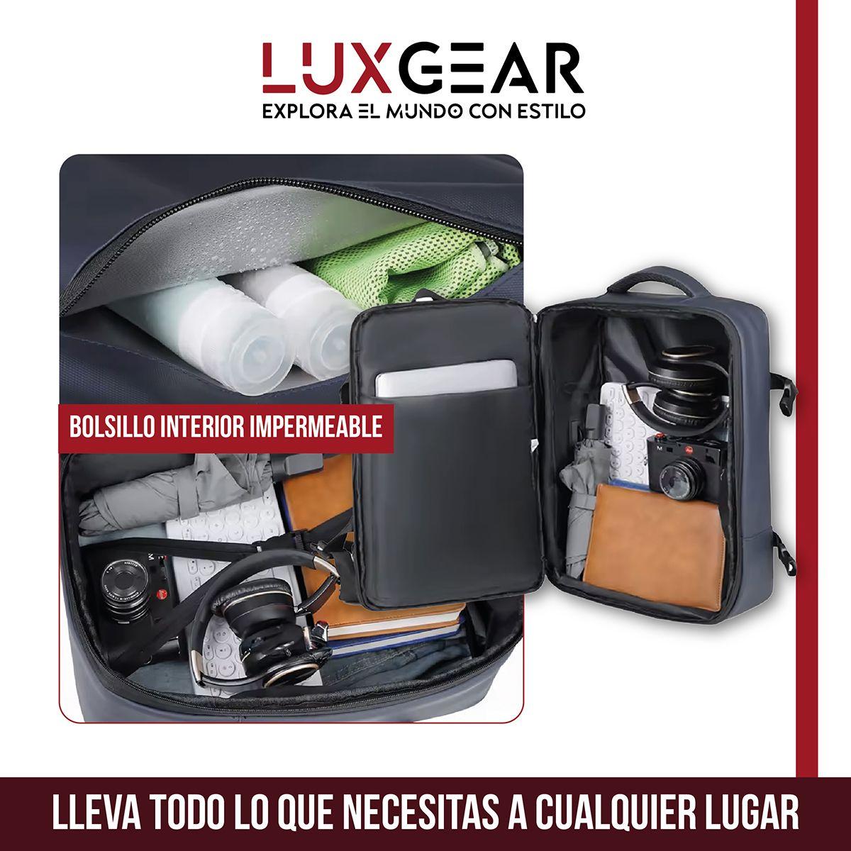 Mochila De Viaje Expansible Luxgear Prestige Impermeable-4