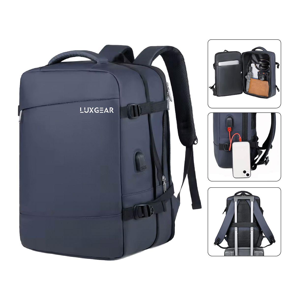 Mochila De Viaje Expansible Luxgear Prestige Impermeable-0