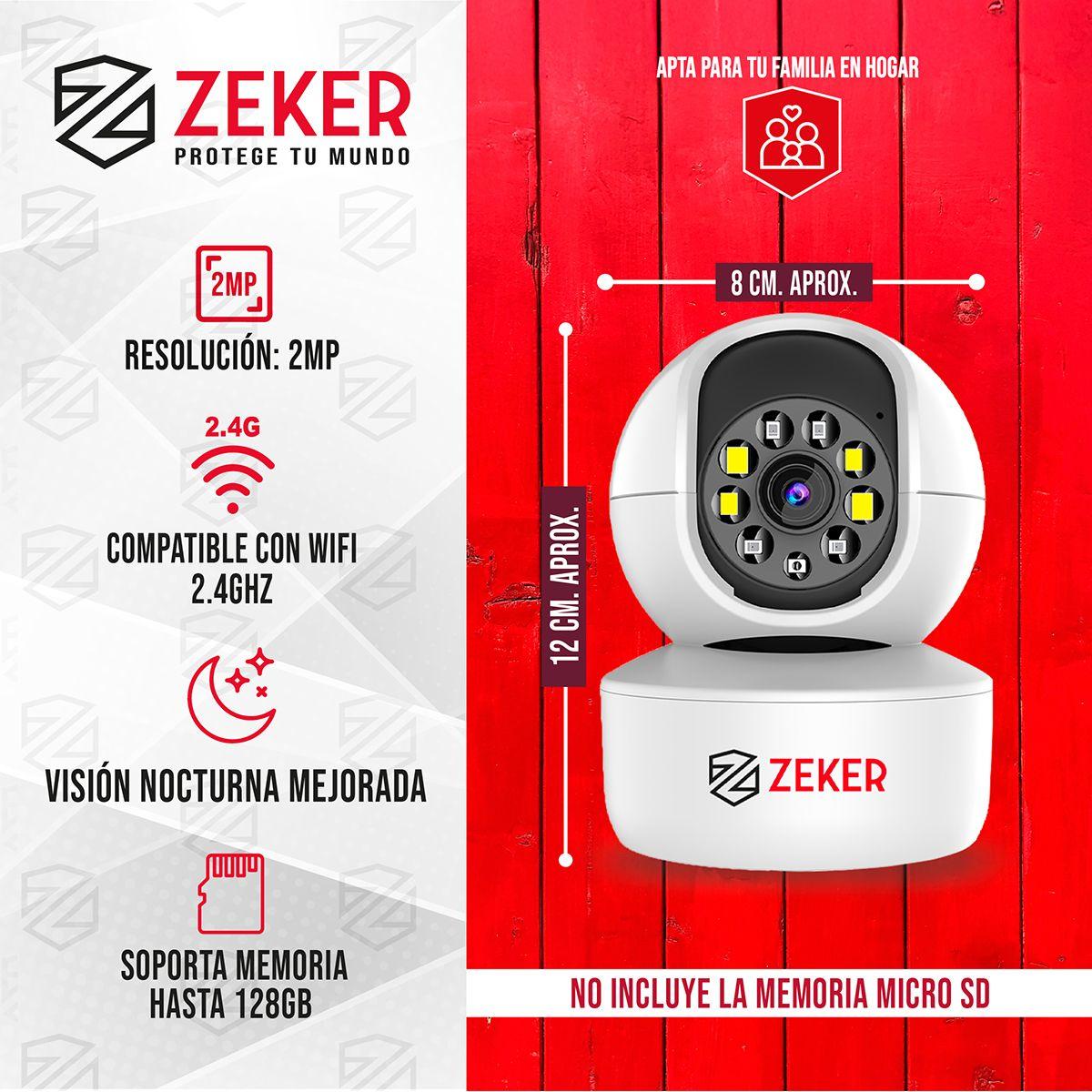 Cámara De Seguridad Interior Wifi IP Zeker 2MP 5G Pan Tilt-1