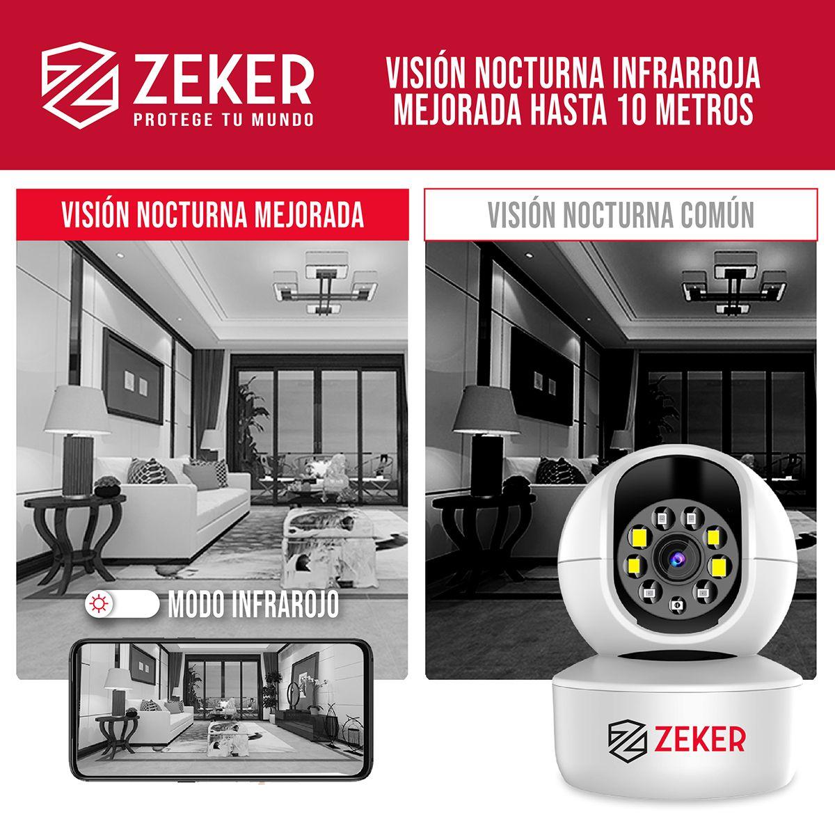 Cámara De Seguridad Interior Wifi IP Zeker 2MP 5G Pan Tilt-5