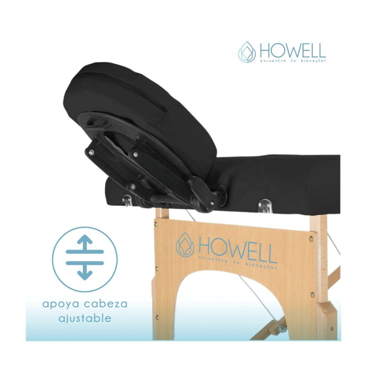 Camilla De Masajes Portátil Howell Plegable Estética + Bolso-5