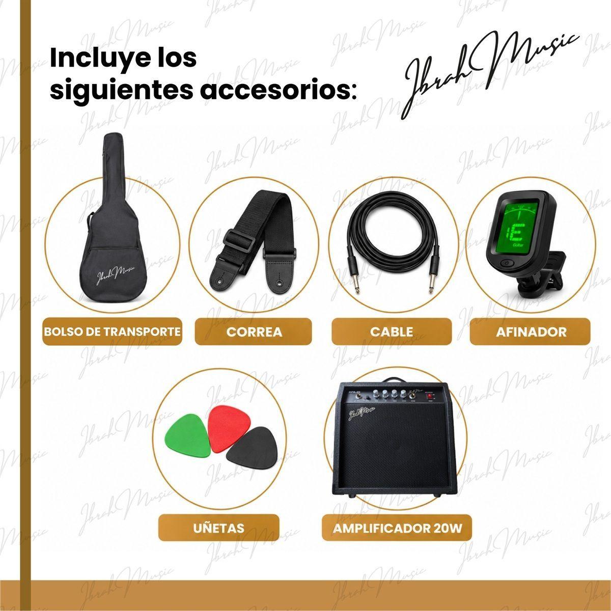Bajo Electrico Ibrah Music Rh De 4 Cuerdas Sunburst -4