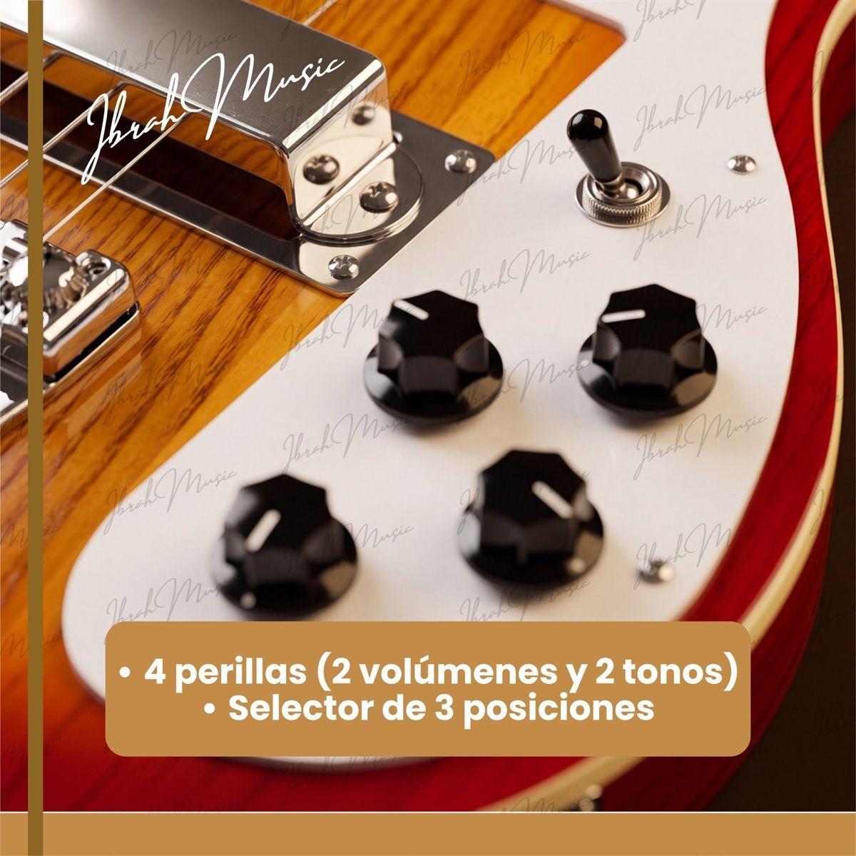Bajo Electrico Ibrah Music Rh De 4 Cuerdas Sunburst -5