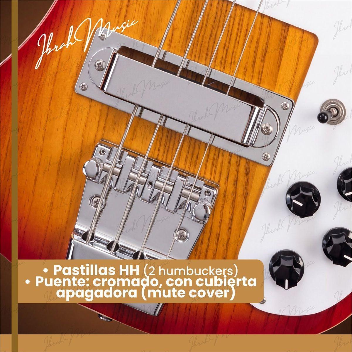 Bajo Electrico Ibrah Music Rh De 4 Cuerdas Sunburst -6