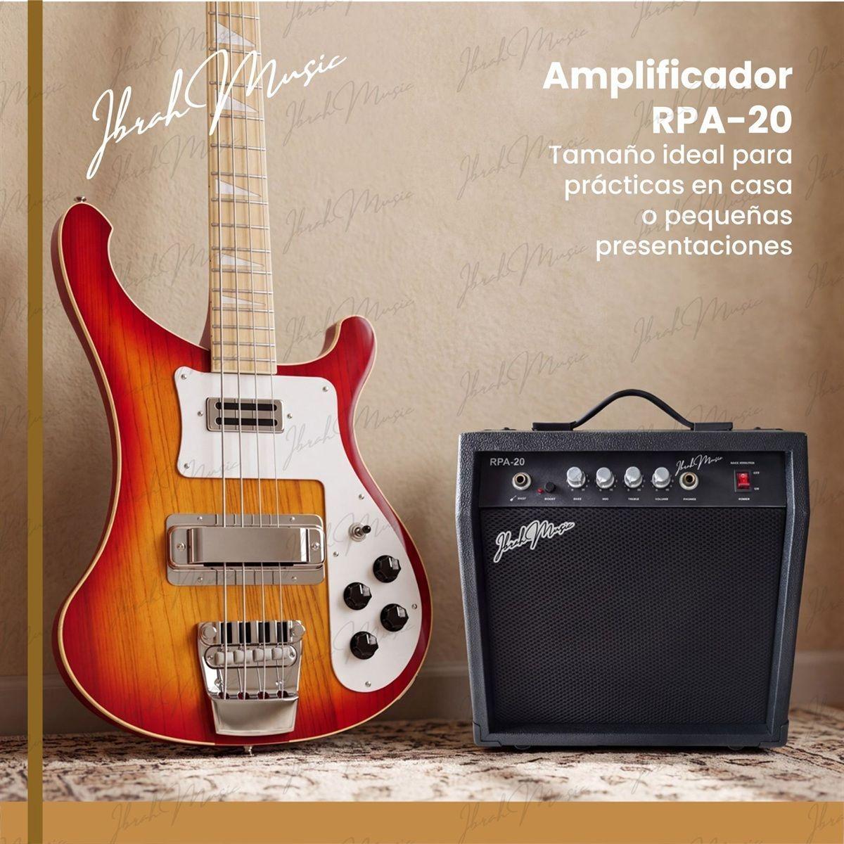 Bajo Electrico Ibrah Music Rh De 4 Cuerdas Sunburst -8
