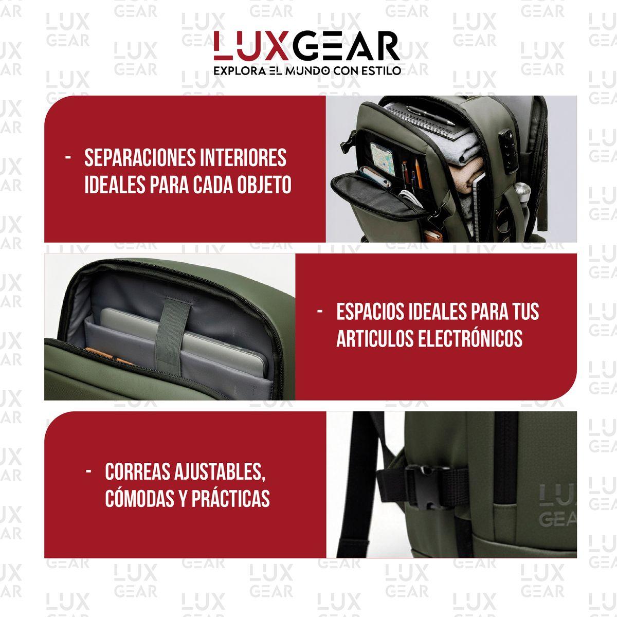 Mochila De Viaje 900D Luxgear Cabina 40 Litros Verde Olivo-7