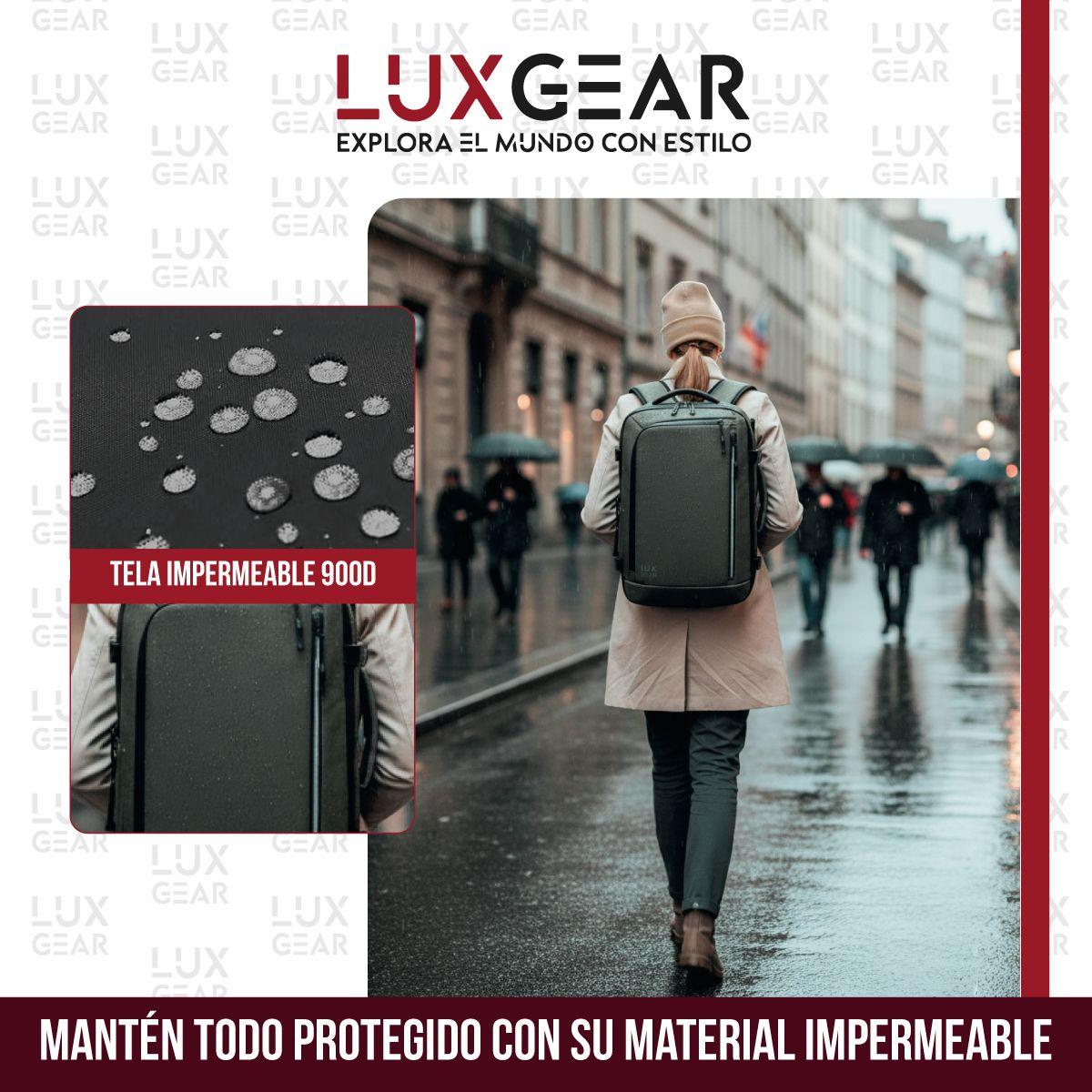 Mochila De Viaje 900D Luxgear Cabina 40 Litros Verde Olivo-3