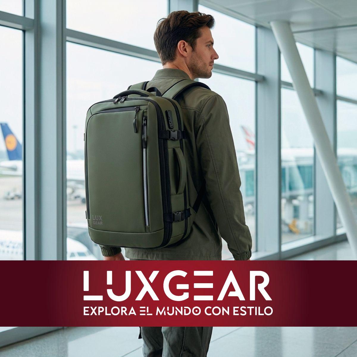 Mochila De Viaje 900D Luxgear Cabina 40 Litros Verde Olivo-8