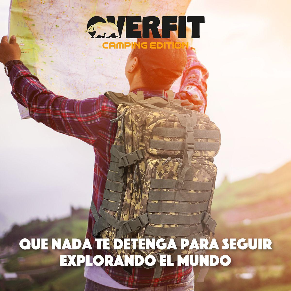 Mochila de Táctica Militar 45L Camuflaje Overfit Trekking-8