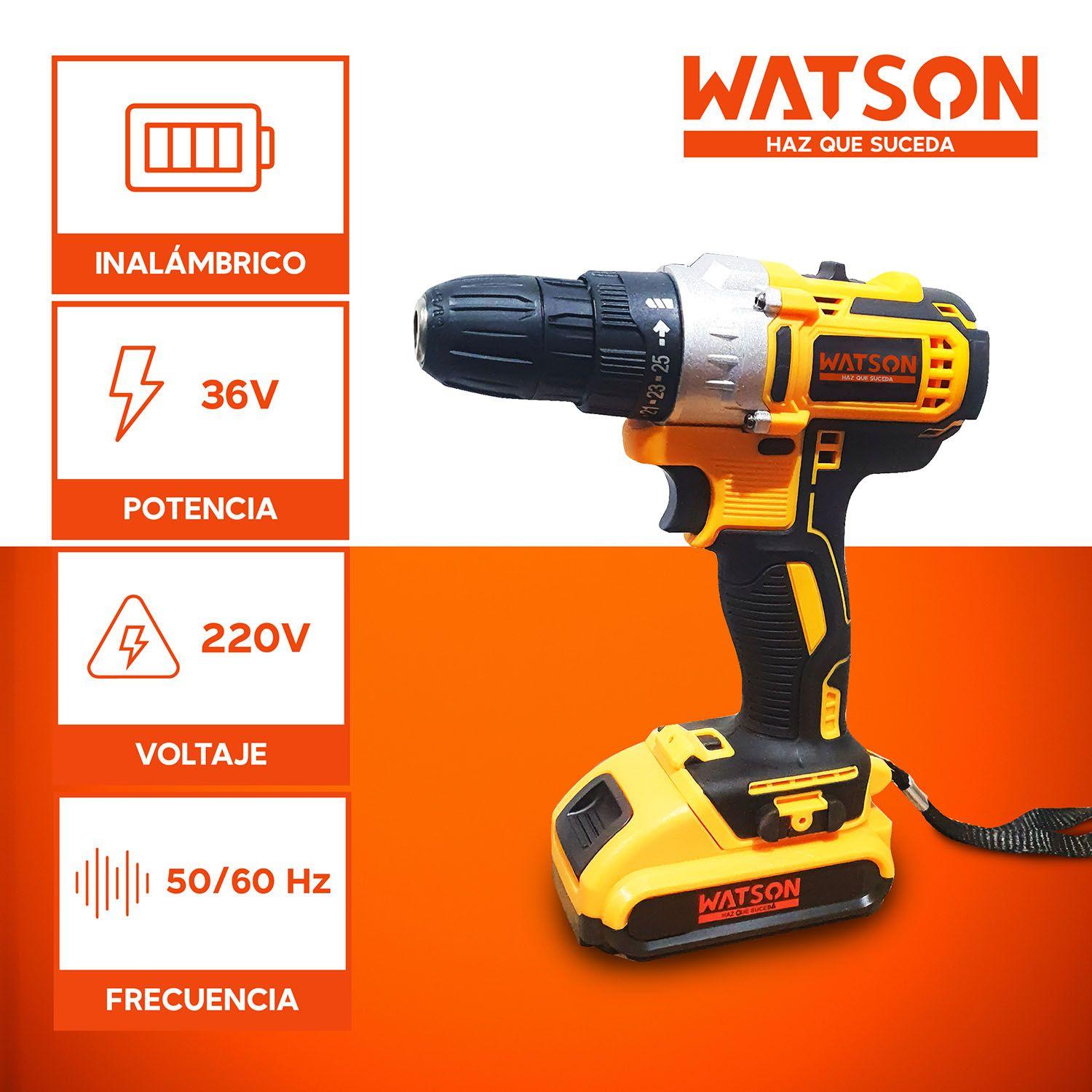 Taladro Inalámbrico Watson 36V + 2 Baterías + Accesorios-3