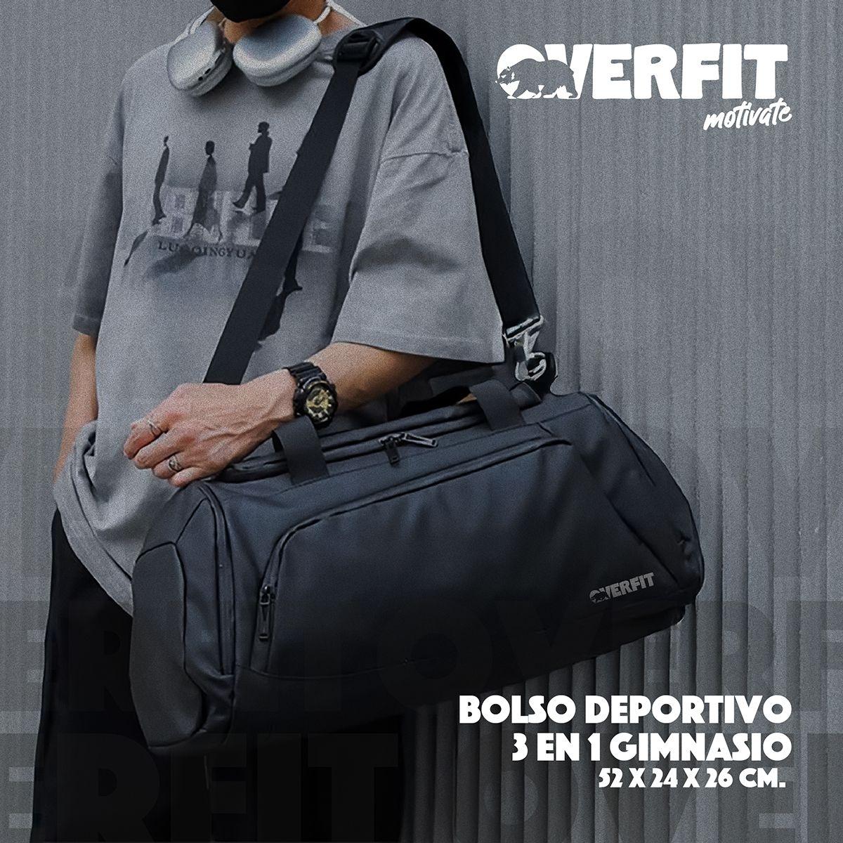 Bolso Deportivo Duffel Gym 3 en 1 Overfit Oxford Impermeable-8