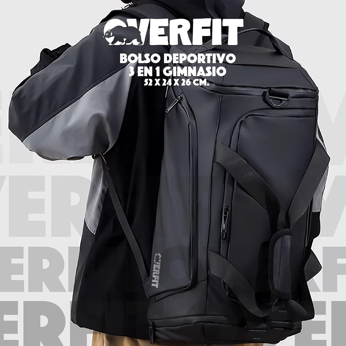 Bolso Deportivo Duffel Gym 3 en 1 Overfit Oxford Impermeable-9