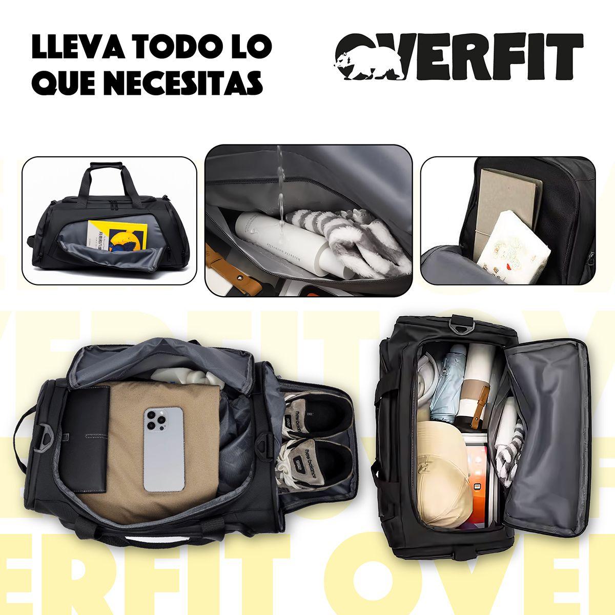 Bolso Deportivo Duffel Gym 3 en 1 Overfit Oxford Impermeable-6