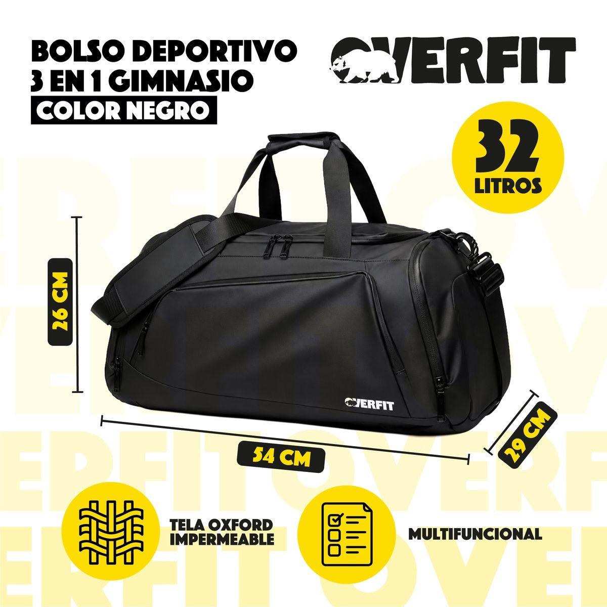 Bolso Deportivo Duffel Gym 3 en 1 Overfit Oxford Impermeable-1