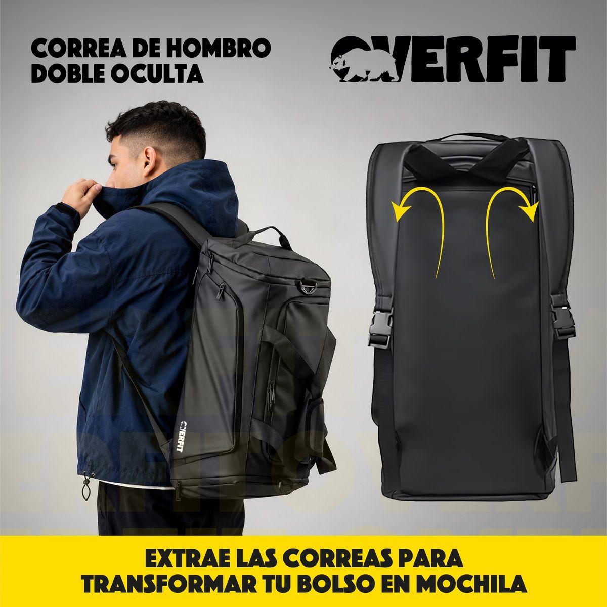 Bolso Deportivo Duffel Gym 3 en 1 Overfit Oxford Impermeable-2