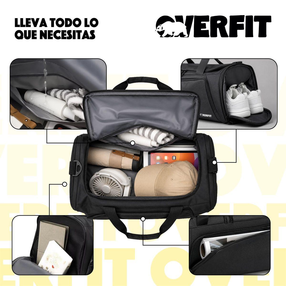 Bolso Deportivo Duffel Gym 3 en 1 Overfit Oxford Impermeable-5