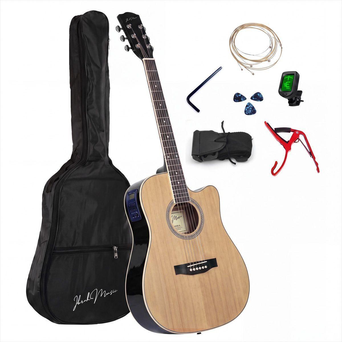 Guitarra Electroacustica De 41  Ibrah Music Con Eq -0