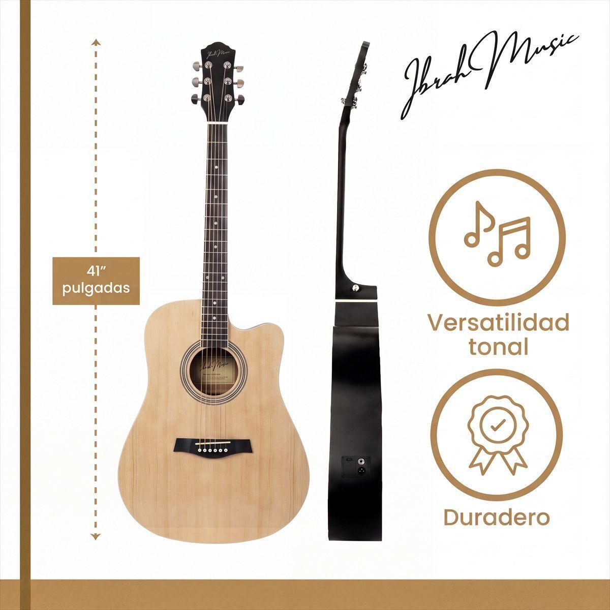 Guitarra Electroacustica De 41  Ibrah Music Con Eq -2