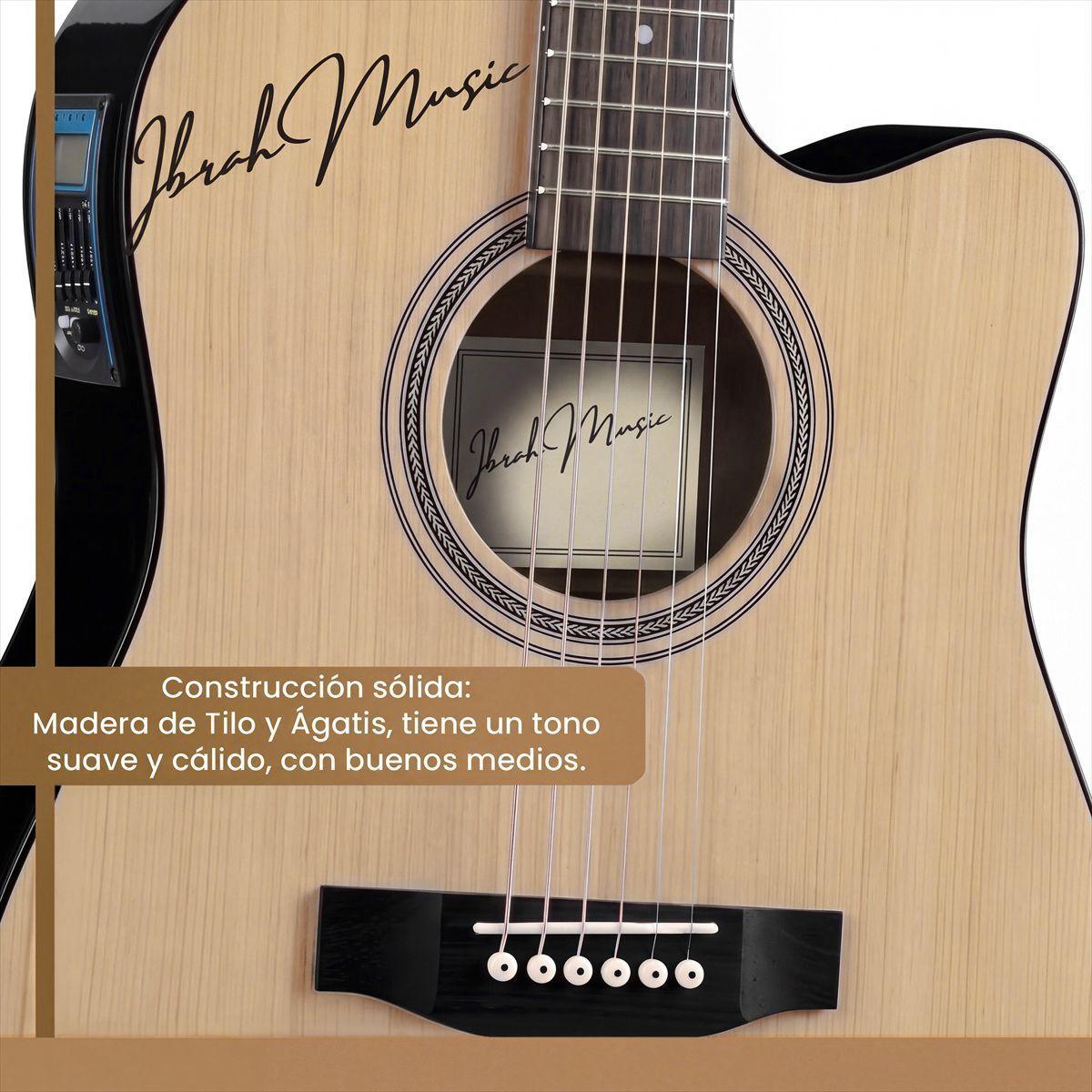 Guitarra Electroacustica De 41  Ibrah Music Con Eq -3