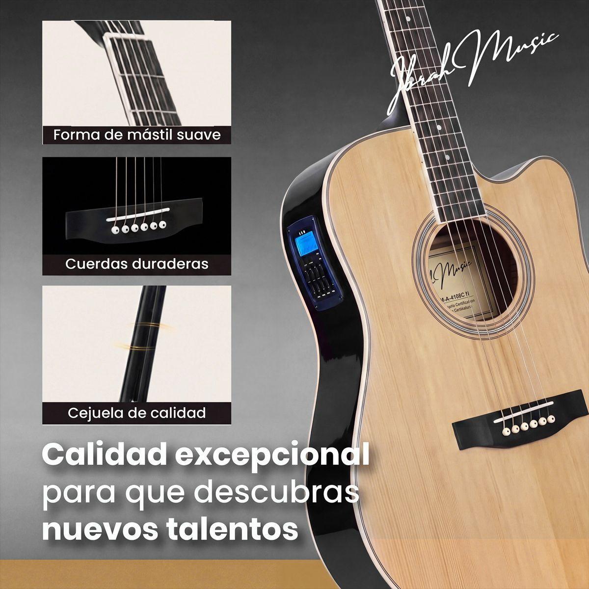 Guitarra Electroacustica De 41  Ibrah Music Con Eq -6