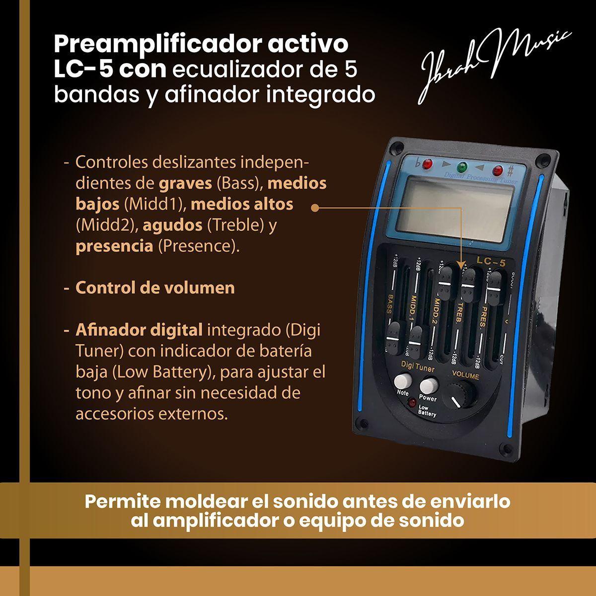 Guitarra Electroacustica De 41  Ibrah Music Con Eq -7