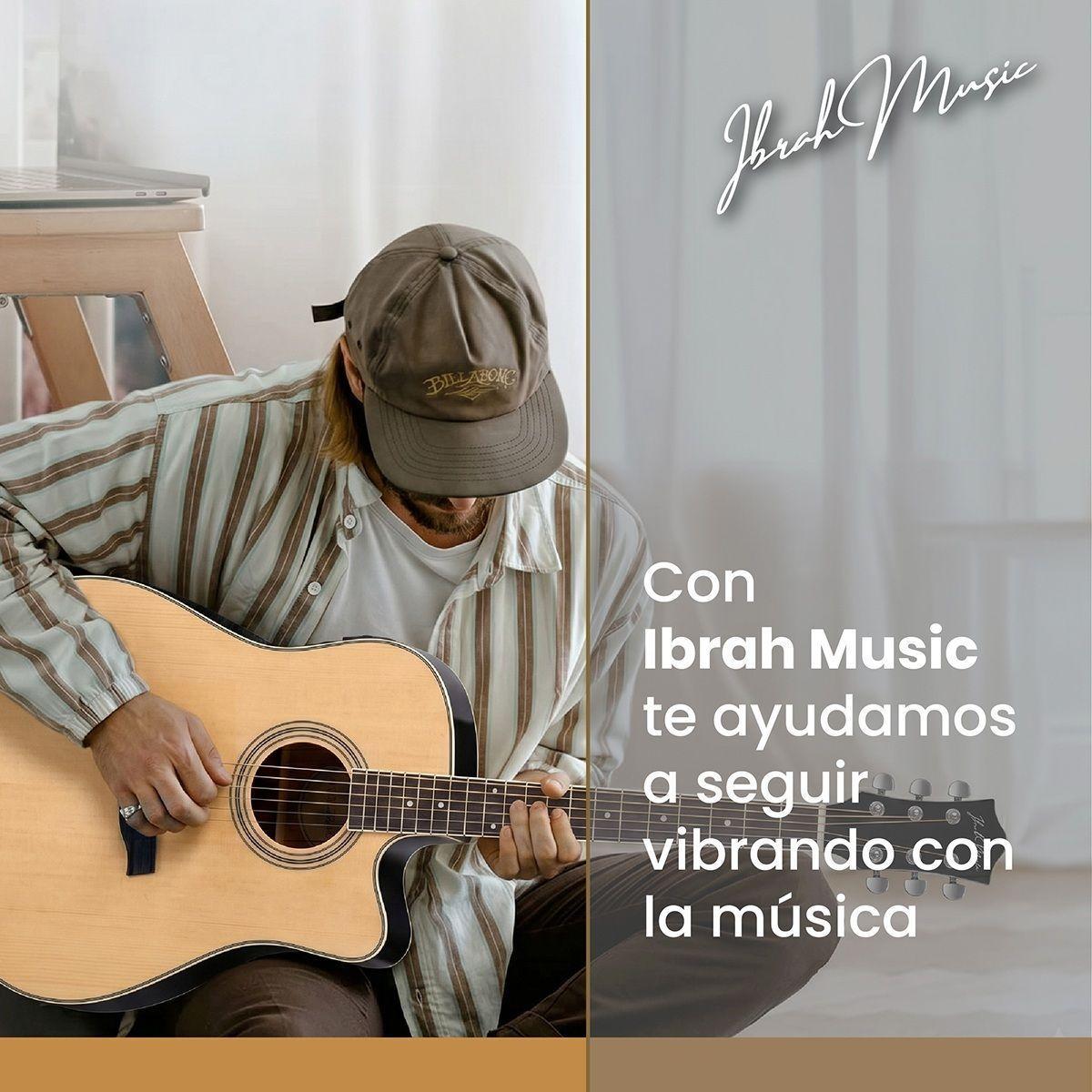 Guitarra Electroacustica De 41  Ibrah Music Con Eq -9