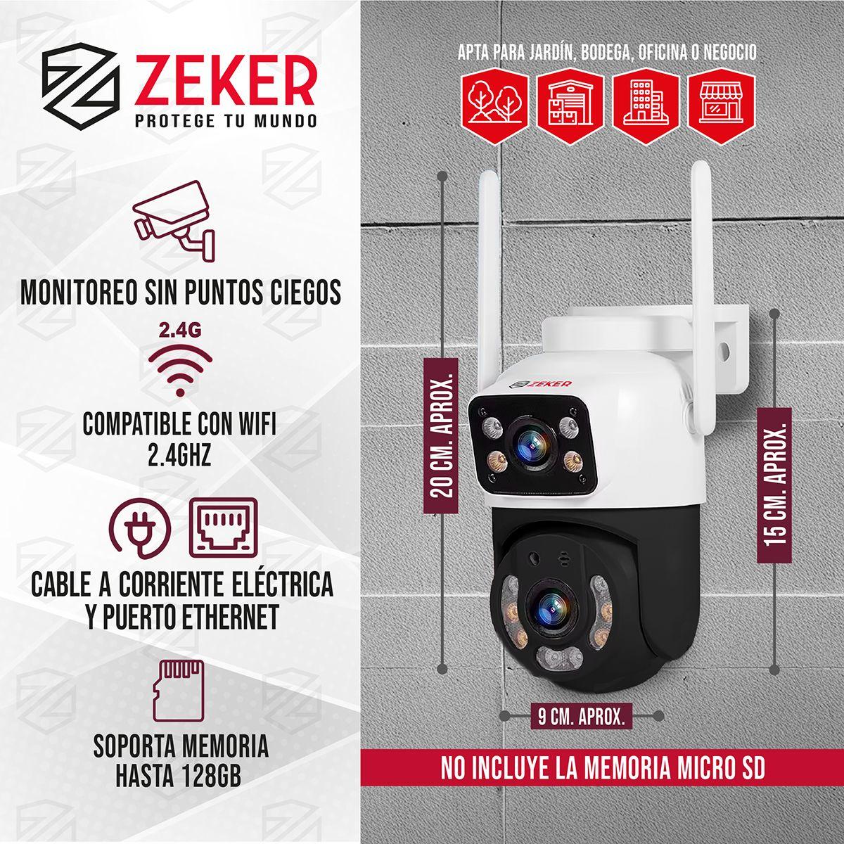 Camara De Seguridad 2.4g Zeker Doble 6mp Exterior Impermeabl-1